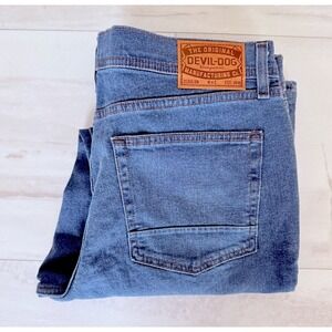 Devil-Dog Dungarees Men's Jeans 36X32 Athletic Performance StretchBlue Denim NWT